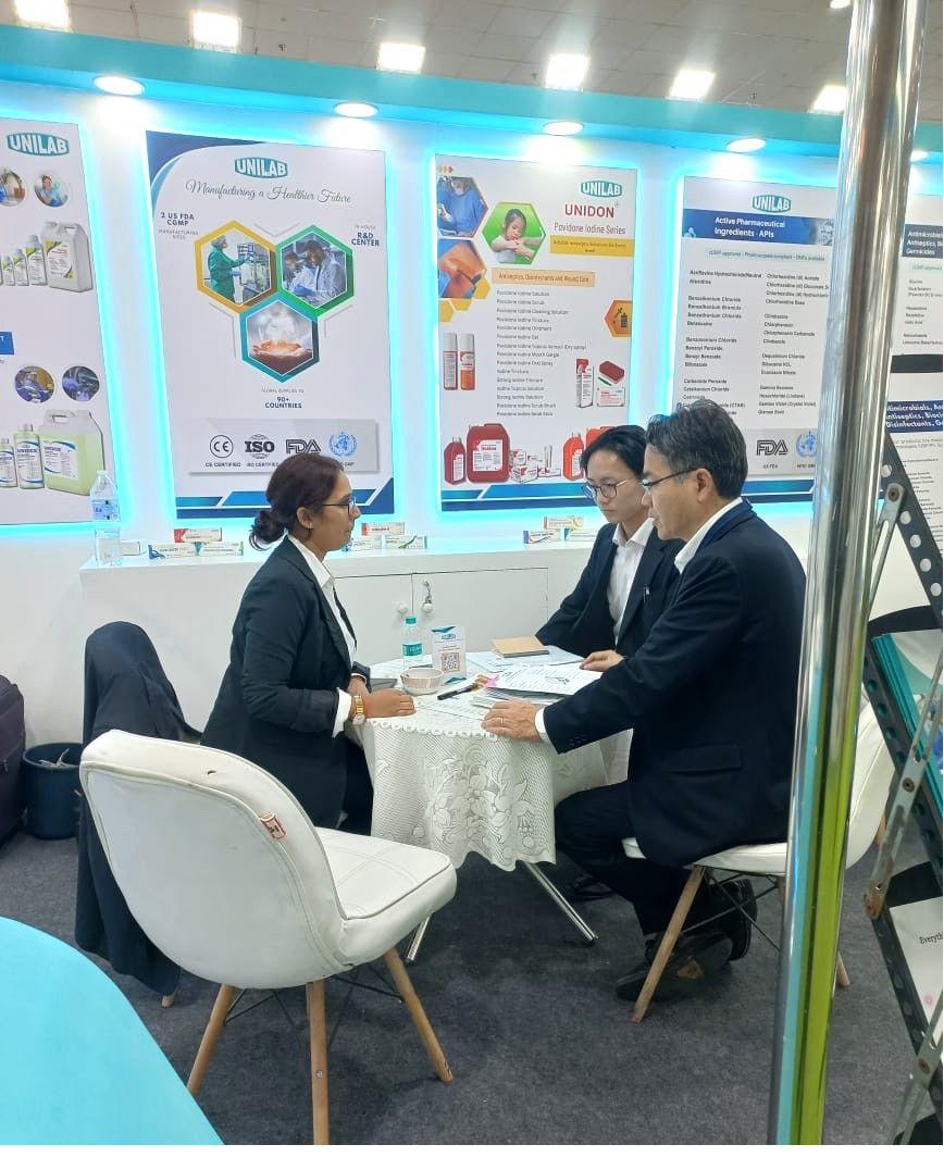 Unilab team at CPHI India 2025 stand