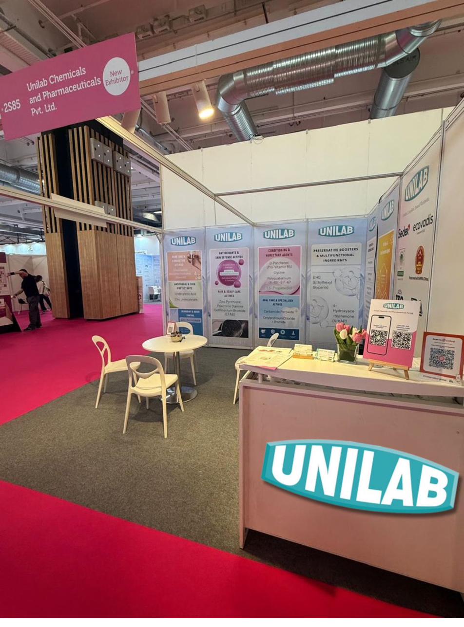 Unilab booth at In-Cosmetics Paris 2026